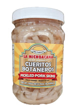 Load image into Gallery viewer, cueritos en vinagre seasoned pickled pork skins rinds in brine ready to eat 16oz