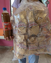 Load image into Gallery viewer, handmade salsa casera original tostadas Mexican snack 10 bags &amp; 4 bottles bundle