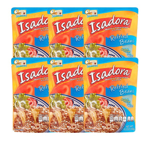 Isadora Refried Beans 15.2oz Pouch (Original Refried Beans, 6 Pack)