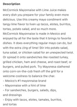 Load image into Gallery viewer, McCormick Mayonesa Mexican Mayonnaise With Lime Juice 28oz Pack of 2