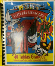 Load image into Gallery viewer, 40 BIG Boards Spiral Book Bingo Mexican Traditional Loteria Chalupa Table Game