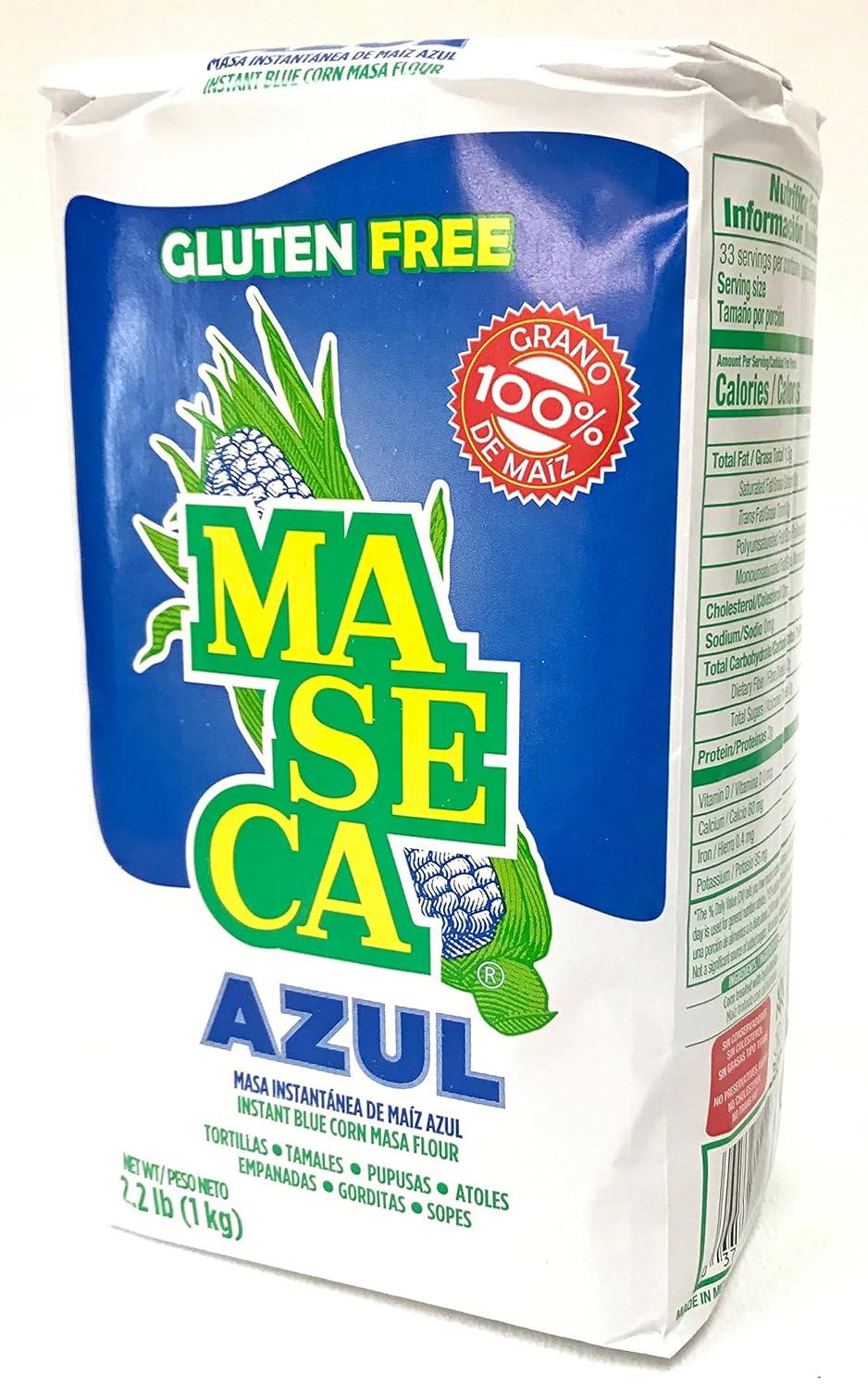 Maseca Blue Corn Instant Masa Flour - Masa de Maiz Azul