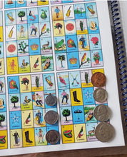 Load image into Gallery viewer, 80 MINI Boards Spiral Book Bingo Mexican Traditional Loteria Chalupa Table Game