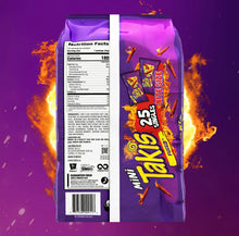 Load image into Gallery viewer, Takis Fuego Mini Bite Size Rolled Tortilla Chips Multipck 25 ct mini snack bags