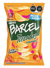 Load image into Gallery viewer, Barcel Toreadas Habanero papas botanas snacks Mexican chips BIG pack of 3