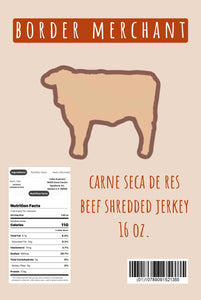 Machacado Carne Seca De Res Beef Shredded Jerkey From Mexico Apodaca N.L. 16 oz