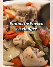 Load image into Gallery viewer, patitas en vinagre seasoned pickled pig pork feet in brine ready to eat 6lb