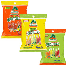 Load image into Gallery viewer, Jarritos gummies fruit flavored original sour &amp; spicy mexican candy 8oz 3 pk