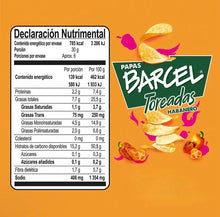 Load image into Gallery viewer, Barcel Toreadas Habanero papas botanas snacks Mexican chips BIG pack of 3