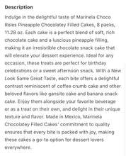 Load image into Gallery viewer, Marinela Choco Roles Pineapple Creme-Filled Chocolate Mexican Snack Cakes 8 ct