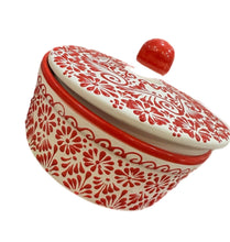 Load image into Gallery viewer, Talavera Authentic Mexican Tortillero Tortilla Warmer W/Lid Handmade Handpainted Barro 1 Pc