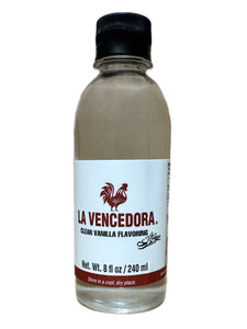 La Vencedora Mexican Vanilla Flavoring New Presentation 2 Dark & 2 Clear 8oz. Ea.