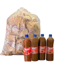 Load image into Gallery viewer, handmade salsa casera original tostadas Mexican snack 10 bags &amp; 4 bottles bundle