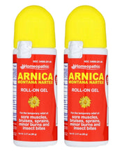Load image into Gallery viewer, Arnica Nartex Montana Roll-On Gel Relieve Pain Sores Bruises Mexico 90g 2 Pk