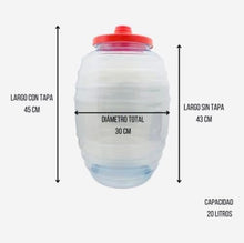 Load image into Gallery viewer, 5 gal. vitrolero aguas frescas random color w/lid &amp; laddle From Mexico Pack of 1