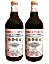 Load image into Gallery viewer, Border Merchant Mexican Vanilla Pura 2 Glass Bottle 31 oz. From Mexico