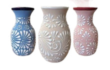 Load image into Gallery viewer, Talavera Authentic Mexican Florero Flower Base Handmade Handpainted Barro Engove 1 Pc