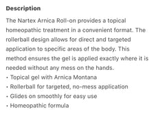 Load image into Gallery viewer, Arnica Nartex Montana Roll-On Gel Relieve Pain Sores Bruises Mexico 90g 2 Pk