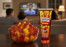 Load image into Gallery viewer, CHAMOY SQUEEZE VARIETY sauce with pulp mango watermelon &amp; tamarind for a spicy tangy &amp; sweet flavor 3 pk