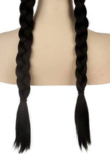 Load image into Gallery viewer, Two 23" Long Black Braids Hair Wig Accessories Folklorico Costume Dance Fiesta