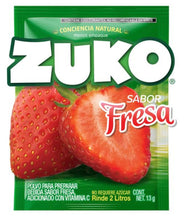 Load image into Gallery viewer, 3 X Zuko Fresa Strawberry Flavor Drink Mix No Sugar Needed Makes 2 Liters