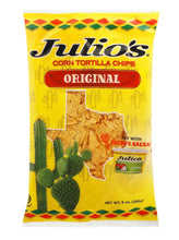 Load image into Gallery viewer, Julio's Original Seasoned Corn Tortilla Chips 9oz. Pack of 3