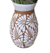 Load image into Gallery viewer, Talavera Authentic Mexican Florero Flower Base Handmade Handpainted Barro Engove 1 Pc