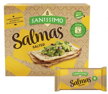 Load image into Gallery viewer, Sanissimo Salmas Salted Oven Baked Corn Crackers Gluten Free Non GMO Kosher 8 Pk