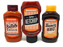 Load image into Gallery viewer, WHATABURGER Sauce Bundle BBQ | BUFFALO | SPICY KETCHUP | Texas Signature Sauces