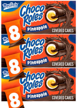 Load image into Gallery viewer, Marinela Choco Roles Pineapple Creme-Filled Chocolate Mexican Snack Cakes 3 Pk