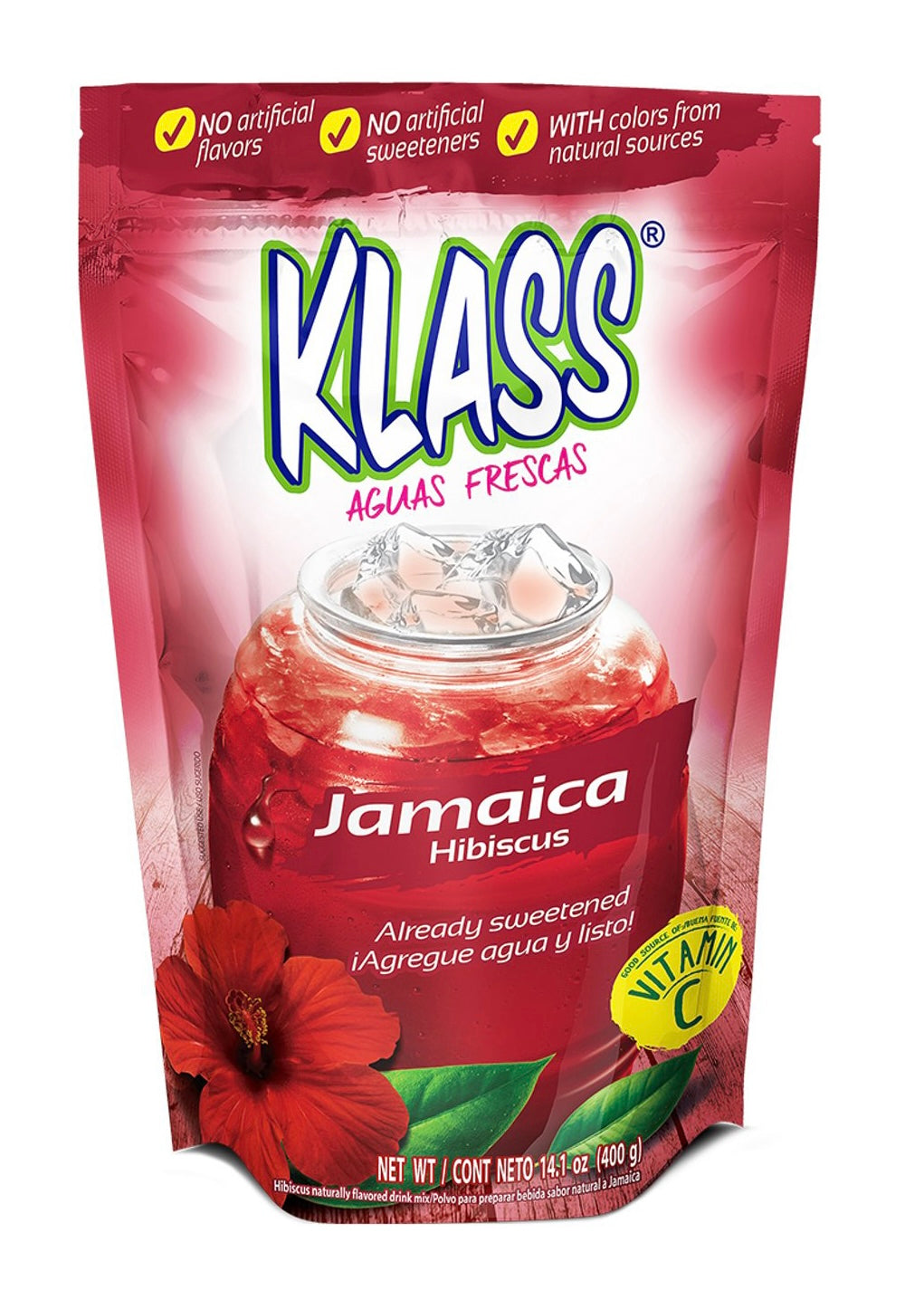 Klass Hibiscus | Jamaica | Aguas Frescas 14.1 OZ | Pack of 2
