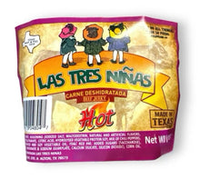 Load image into Gallery viewer, carne seca crunchy 100% premium beef jerky red powder fuego hot mexican snack Texas made 2.6 oz.