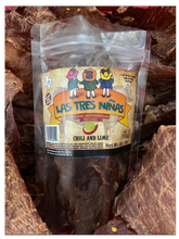 Load image into Gallery viewer, carne seca crunchy 100% premium beef jerky chili &amp; lime tangy &amp; spicy mexican snack Texas made 1.8 oz.
