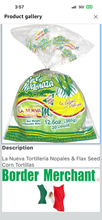 Load image into Gallery viewer, La Nueva Tortillas De Nopales &amp; Flax Seed Corn Tortillas | 20 ct Pack of 2