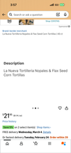 Load image into Gallery viewer, La Nueva Tortillas De Nopales &amp; Flax Seed Corn Tortillas | 20 ct Pack of 2