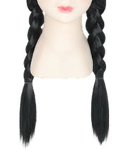 Load image into Gallery viewer, Two 23" Long Black Braids Hair Wig Accessories Folklorico Costume Dance Fiesta