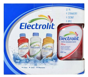 Electrolit Electrolyte Hydration Recovery Drink 21oz Strawberry Coco Apple 12 Pk