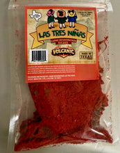 Load image into Gallery viewer, carne seca crunchy 100% premium beef jerky red powder VOLCANIC hot mexican snack Texas made 1.3 oz.