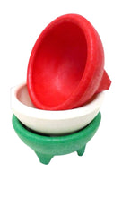 Load image into Gallery viewer, Tri Color Mexican Salsa Bowls Guacamole Chips Dip Sauce Fiesta SMALL 4.5” Set