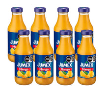 Load image into Gallery viewer, Jumex Mango 100% natural fruit nectar NO preservatives artificial flavors colors 13oz glass bottles 8 Pk.
