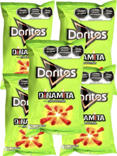Load image into Gallery viewer, Sabritas Doritos Dinamita Chile y Limon box with 5 SMALL bags