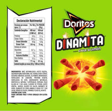 Load image into Gallery viewer, Sabritas Doritos Dinamita Chile y Limon box with 5 SMALL bags
