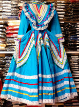 Load image into Gallery viewer, Womens Jalisco Dress With Super Wide Skirt Flow Folklorico Dance Handmade New