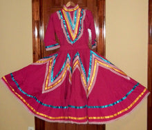 Load image into Gallery viewer, Womens Jalisco Dress With Super Wide Skirt Flow Folklorico Dance Handmade New