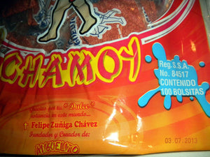 Miguelito Chamoy Chilito Polvo Mexican Sweet & Sour Chili Powder Candy 100 Pcs