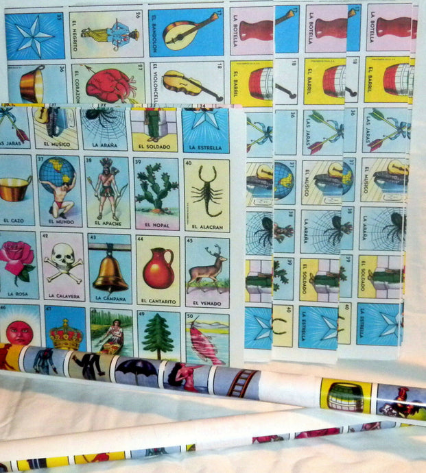 6 X Authentic Mexican Loteria Bingo Chalupa Game Poster Rolls To Make Boards New