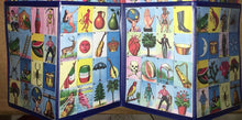Load image into Gallery viewer, Authentic Mexican Loteria Bingo Chalupa Game: 4 Boards Accordion Laminated