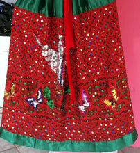 Load image into Gallery viewer, China Poblana Girls Sz XS-XL Folklorico Tri-Color Dress Set W/Eagle Sequin NWOT