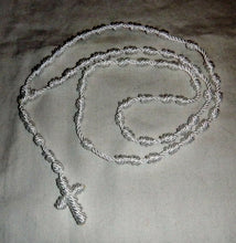 Load image into Gallery viewer, Many Colors Fashion Knot Threaded Rosary Rosario Necklaces W/Cross Handmade NWOT
