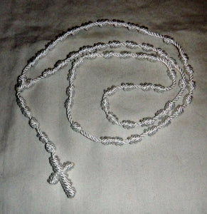 Many Colors Fashion Knot Threaded Rosary Rosario Necklaces W/Cross Handmade NWOT